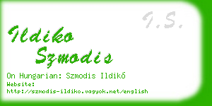 ildiko szmodis business card
